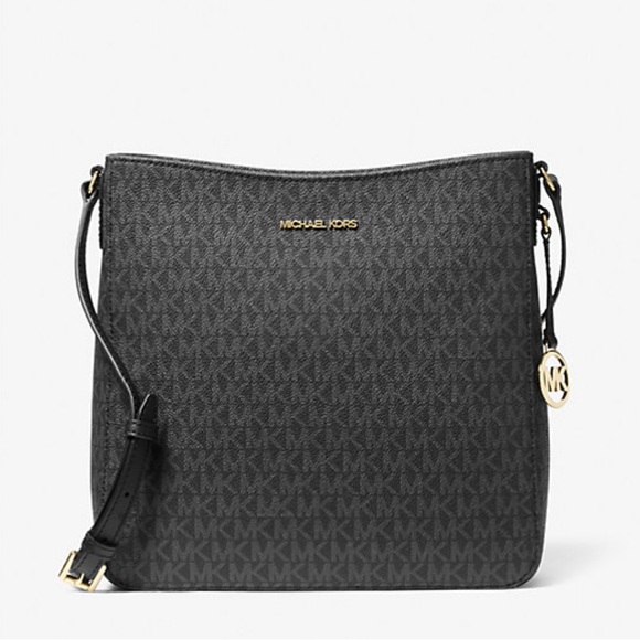 Michael Kors Charcoal Monogram Shoulder Bag - Picture 6 of 10